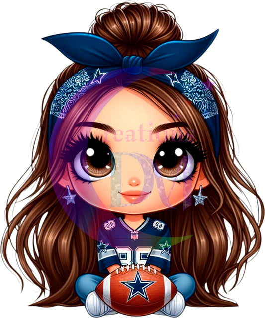 Dallas Cowboys -cowboys girl brown hair