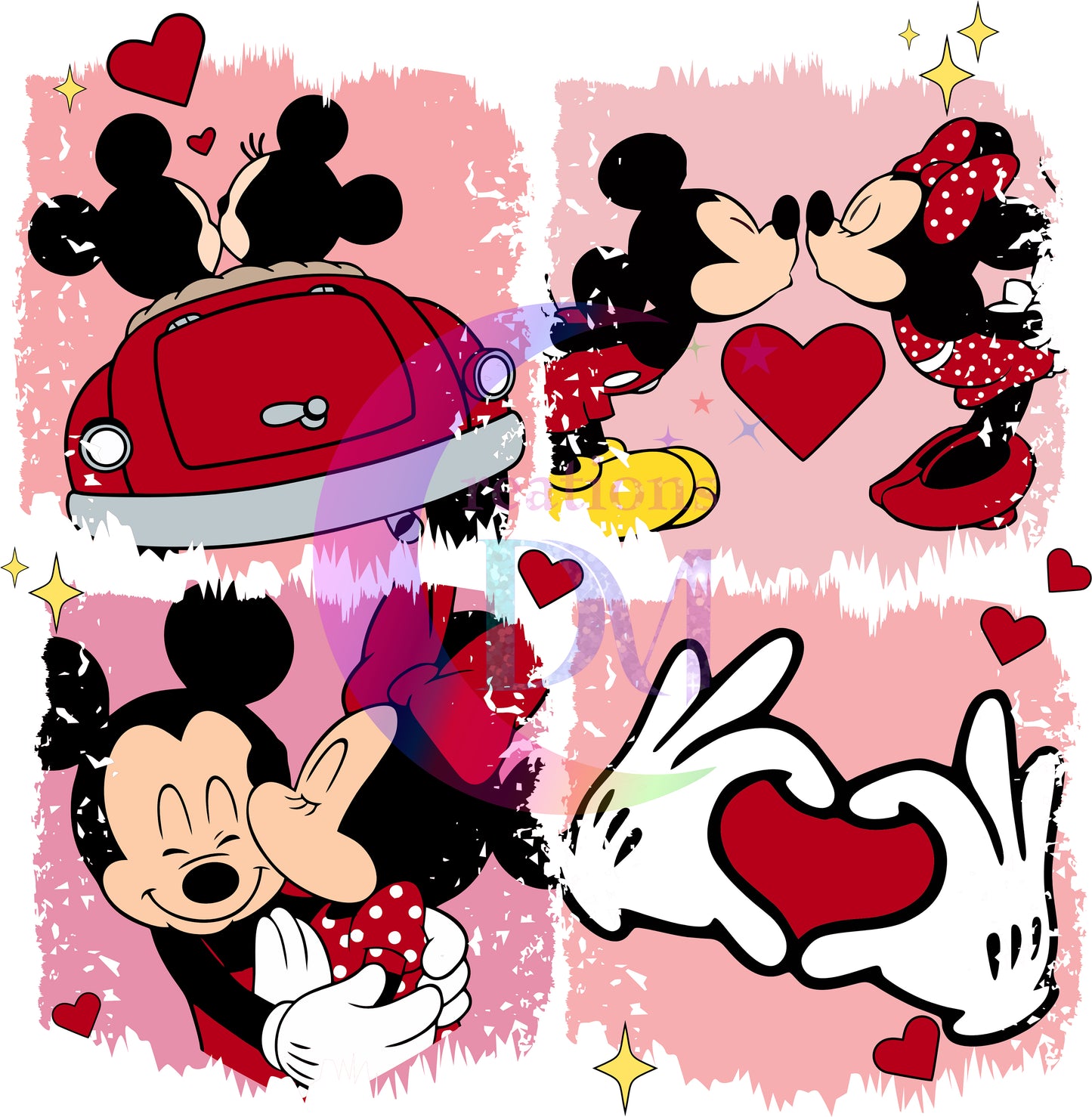Valentines DTF - Disney valentines car