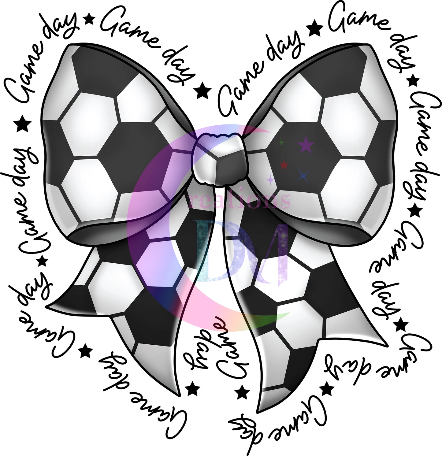 sports - game day soccer bow