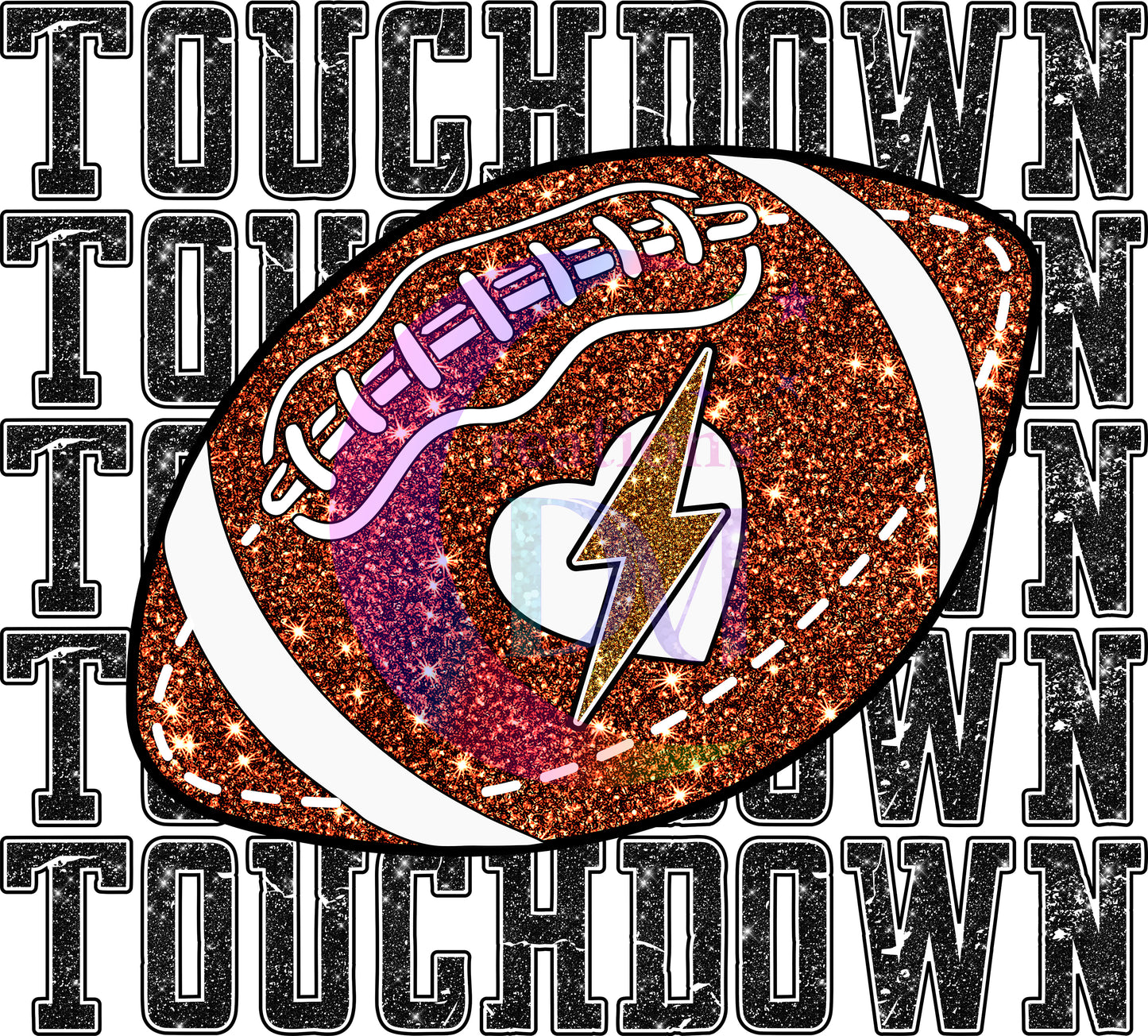 Football - glitter touchdown