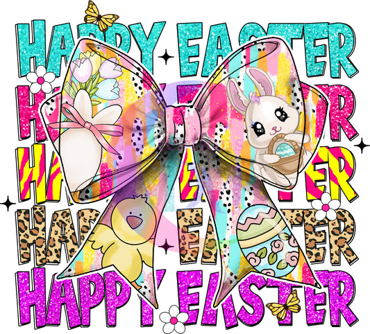 Easter -happy easter x5 bow