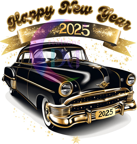 new years- happy new year car