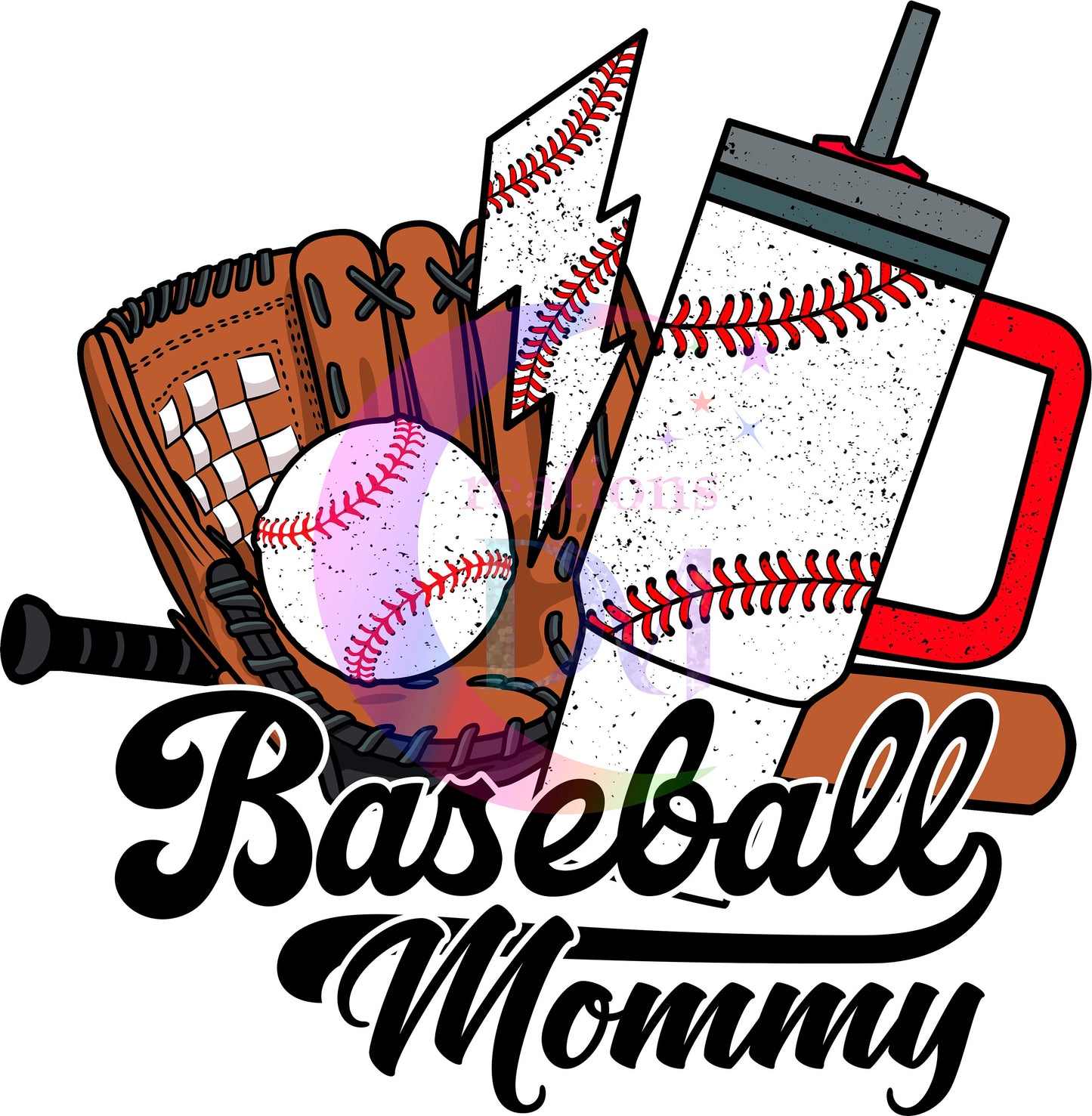 sports - BASEBALL family design " MOMMY " print DTF