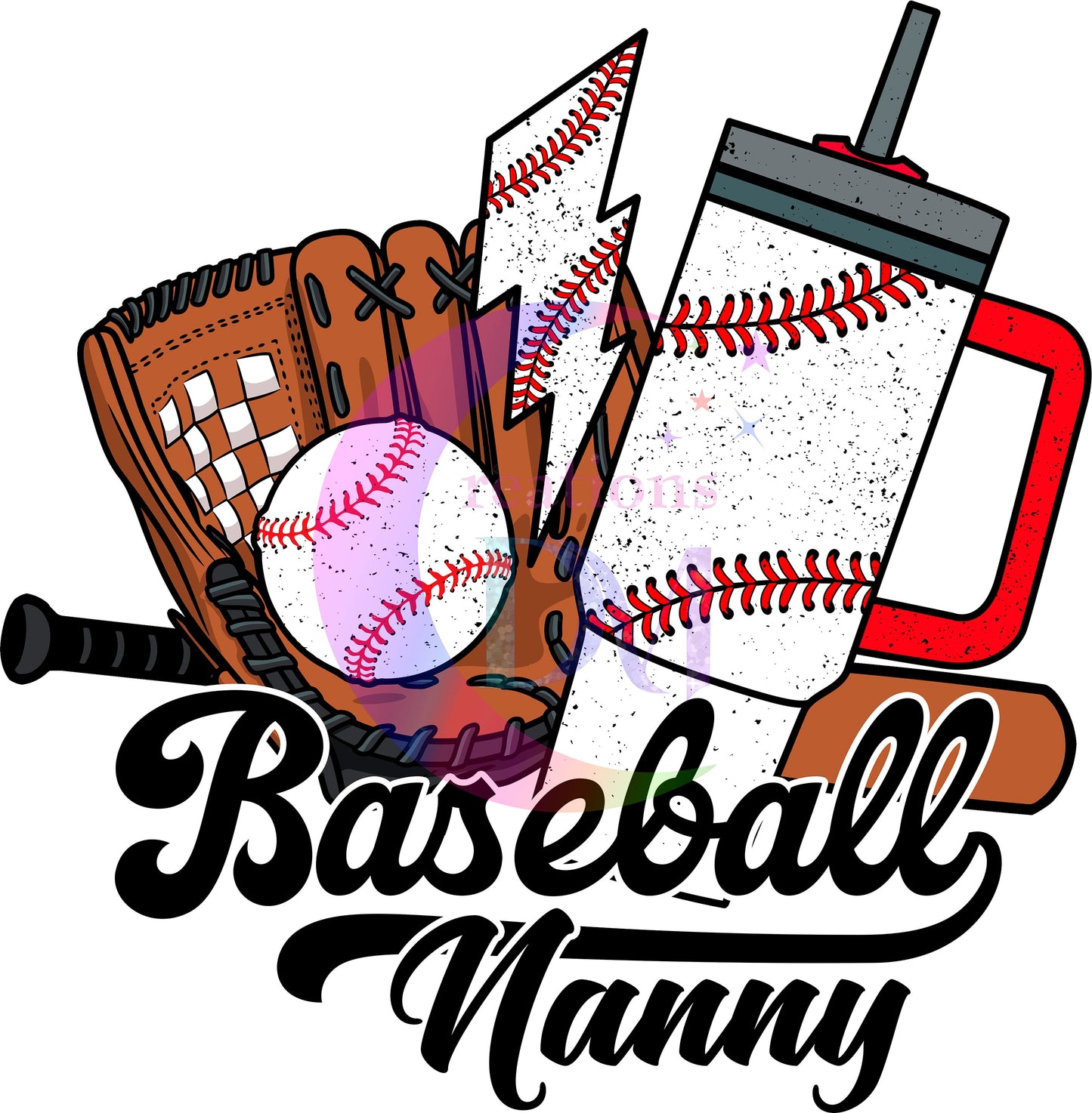 sports - BASEBALL family design " NANNY " print DTF
