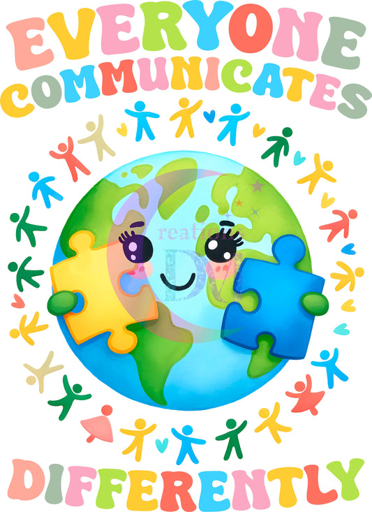 autism DTF - autism everyone communicates differently world