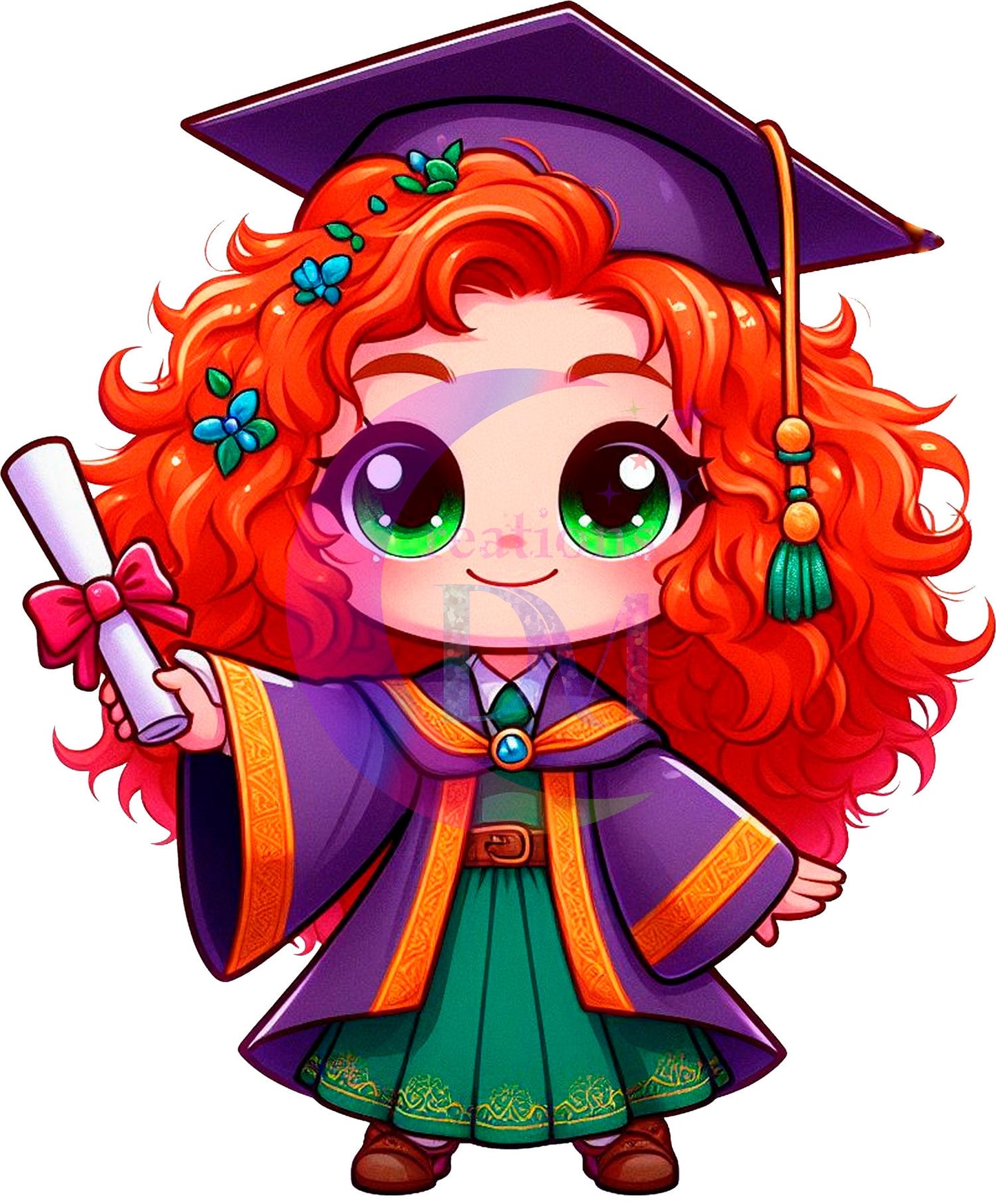 Graduation cartoon - MERIDA DTF 01