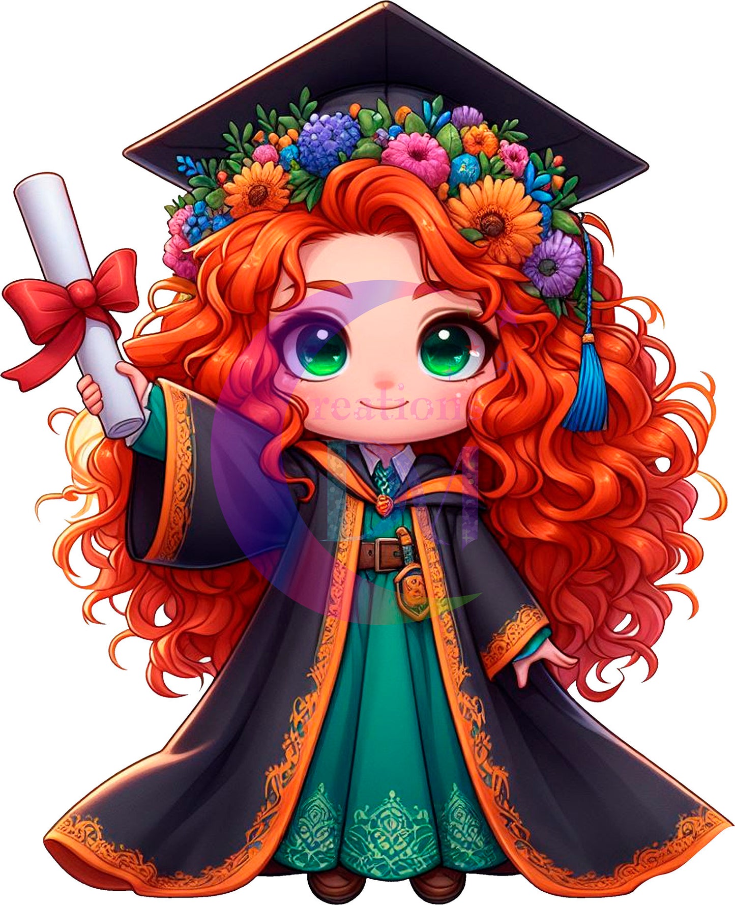 Graduation cartoon - MERIDA DTF 02