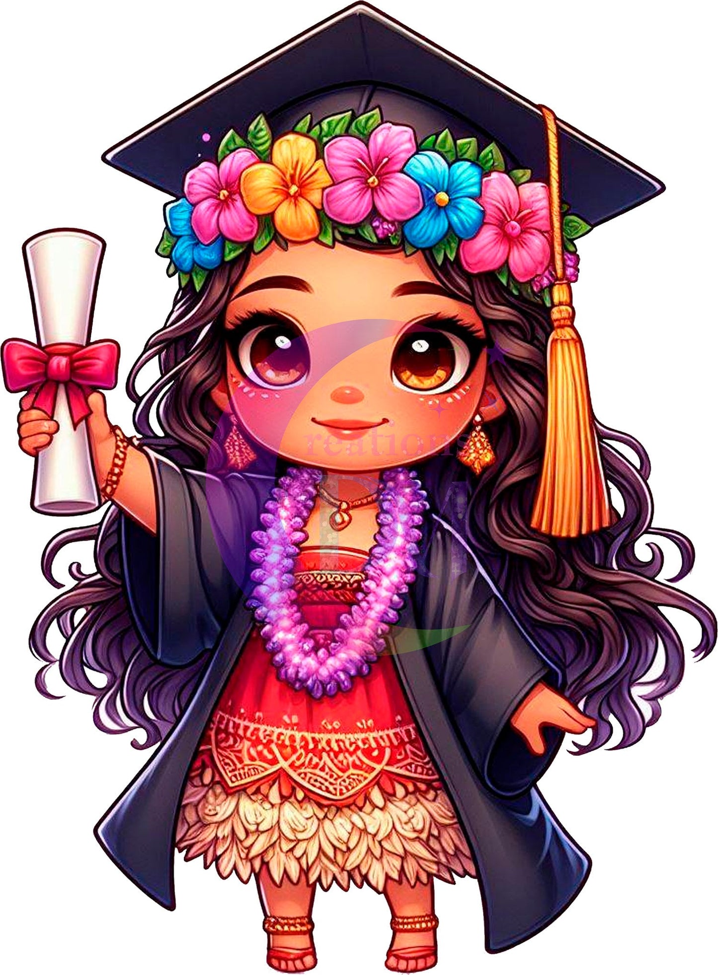 Graduation cartoon - MOANA DTF 01