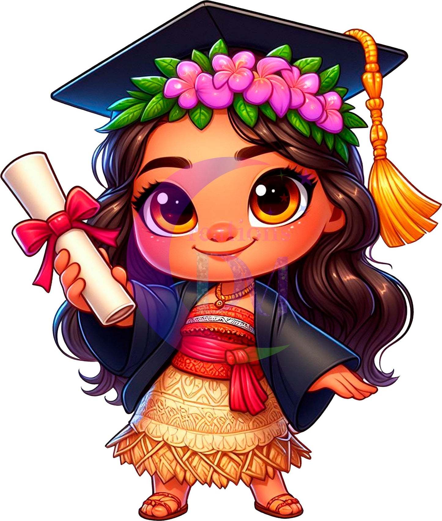 Graduation cartoon - MOANA DTF 03