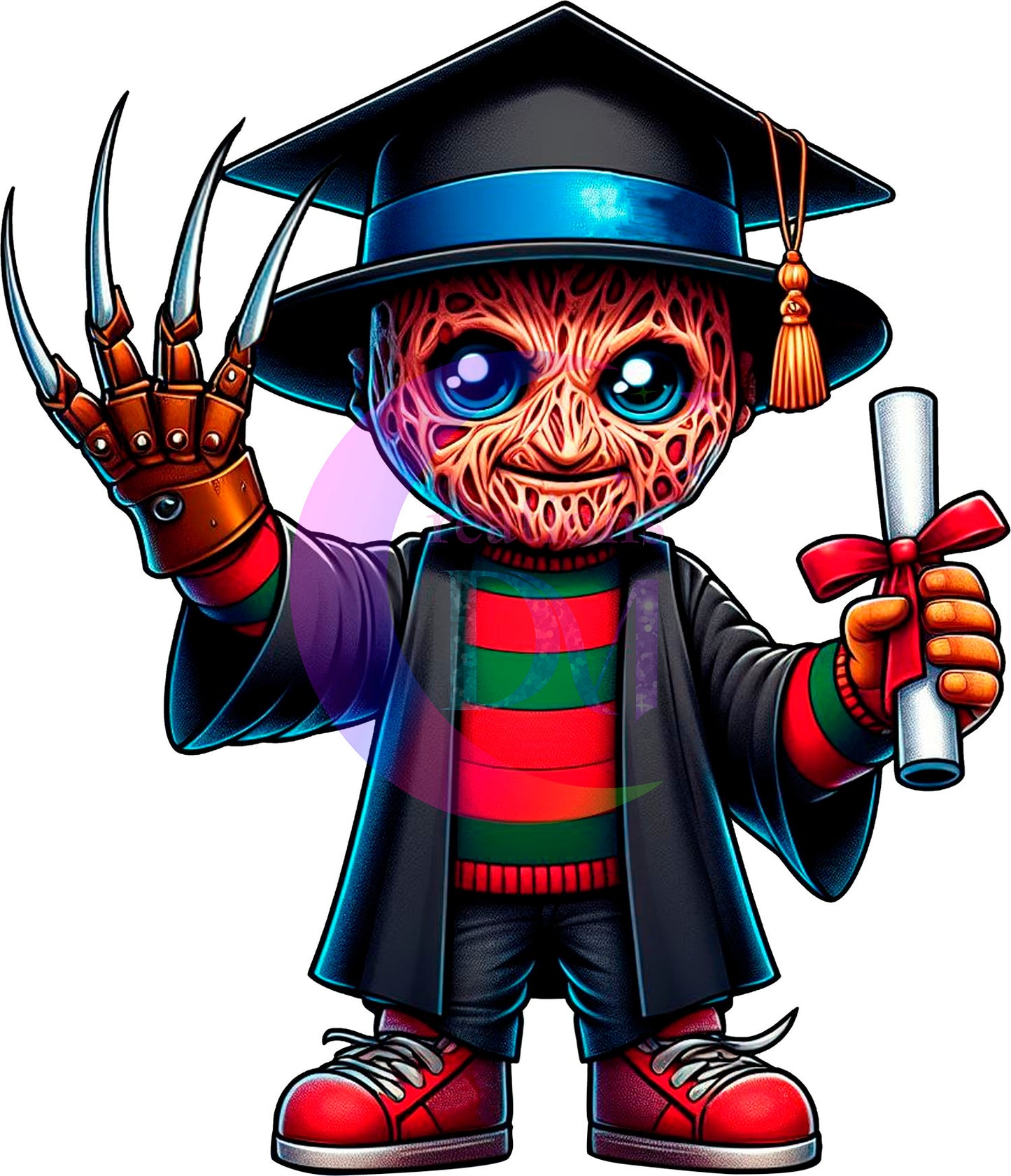 Graduation cartoon Spooky - Freddy Krueger DTF 01