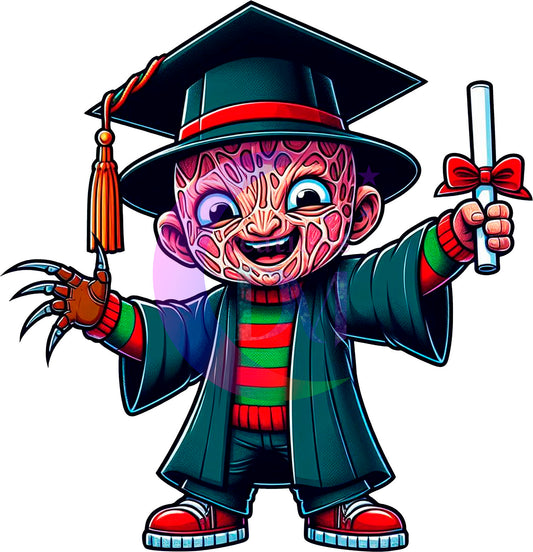 Graduation cartoon Spooky - Freddy Krueger DTF 03