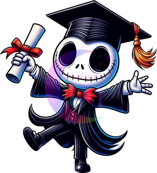 Graduation cartoon Spooky - JACK SKELLINGTON DTF 03
