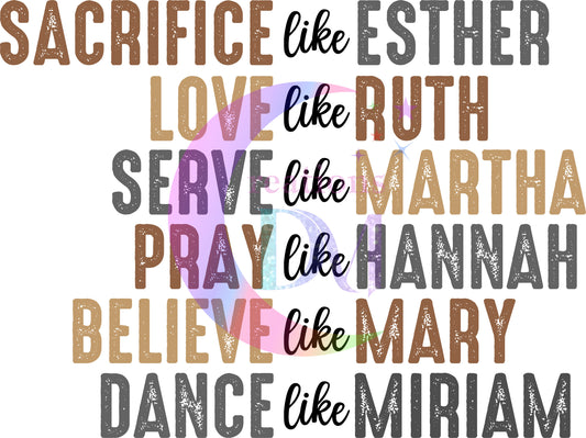 easter - sacrifice like Esther DTF