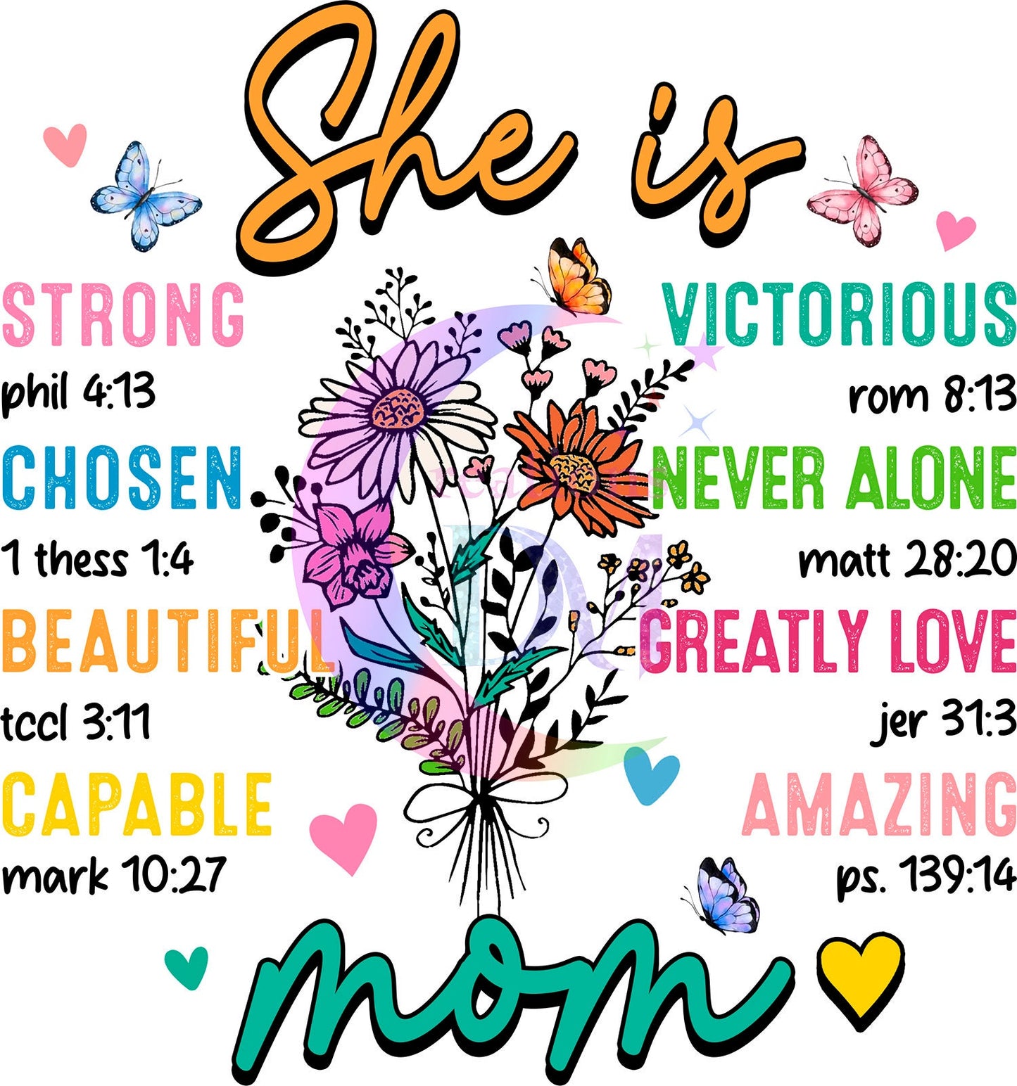 mothers day DTF - " she is mom " saying 02