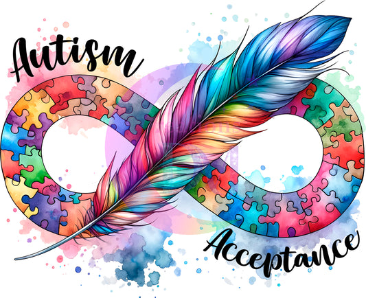 autism DTF - autism acceptance infinity symbol
