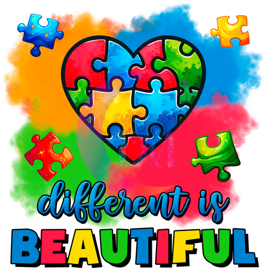 autism DTF - autism different is beautiful