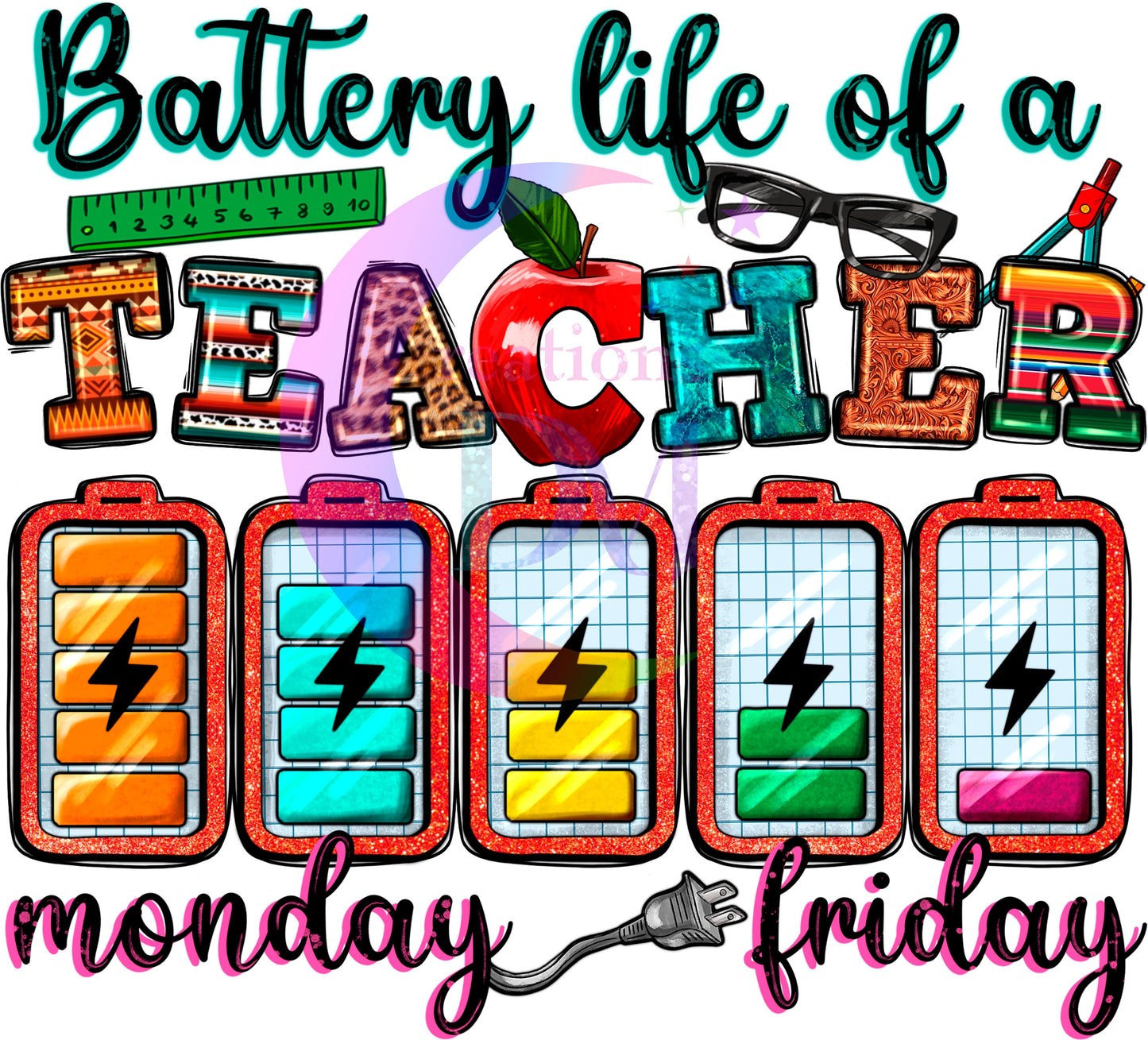 Teacher DTF - battery life of a teacher mon-fri DTF