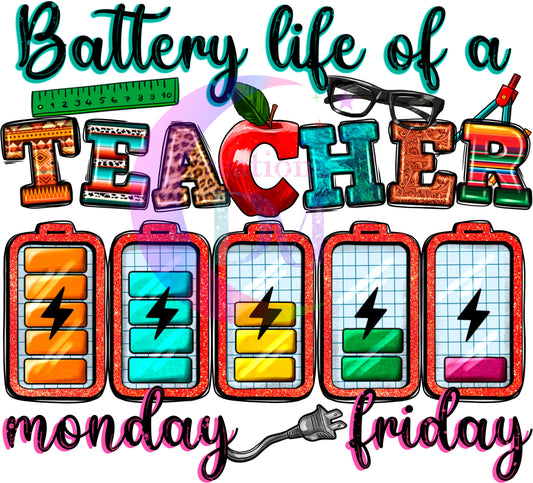 Teacher DTF - battery life of a teacher mon-fri DTF