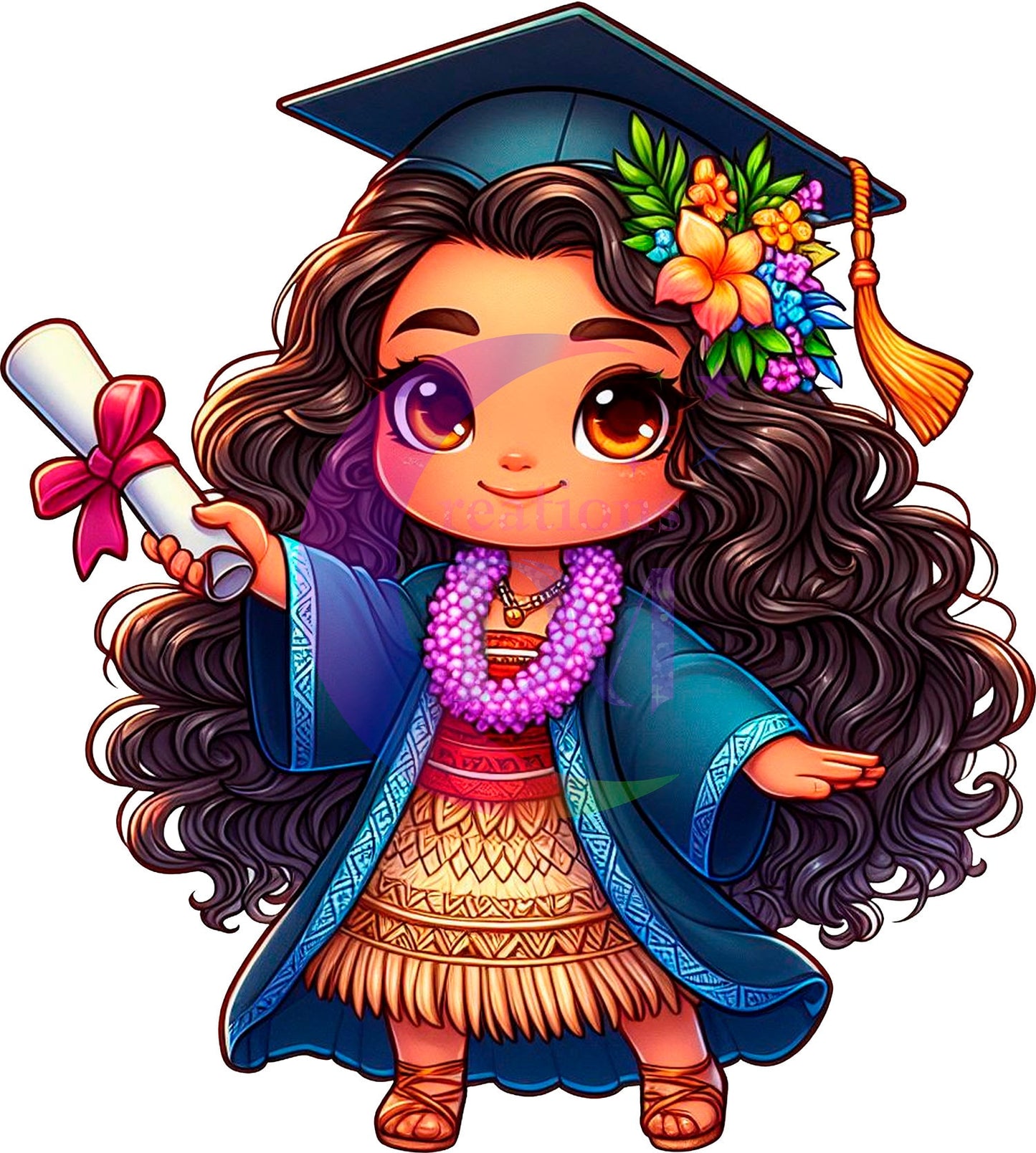 Graduation cartoon - MOANA DTF 02