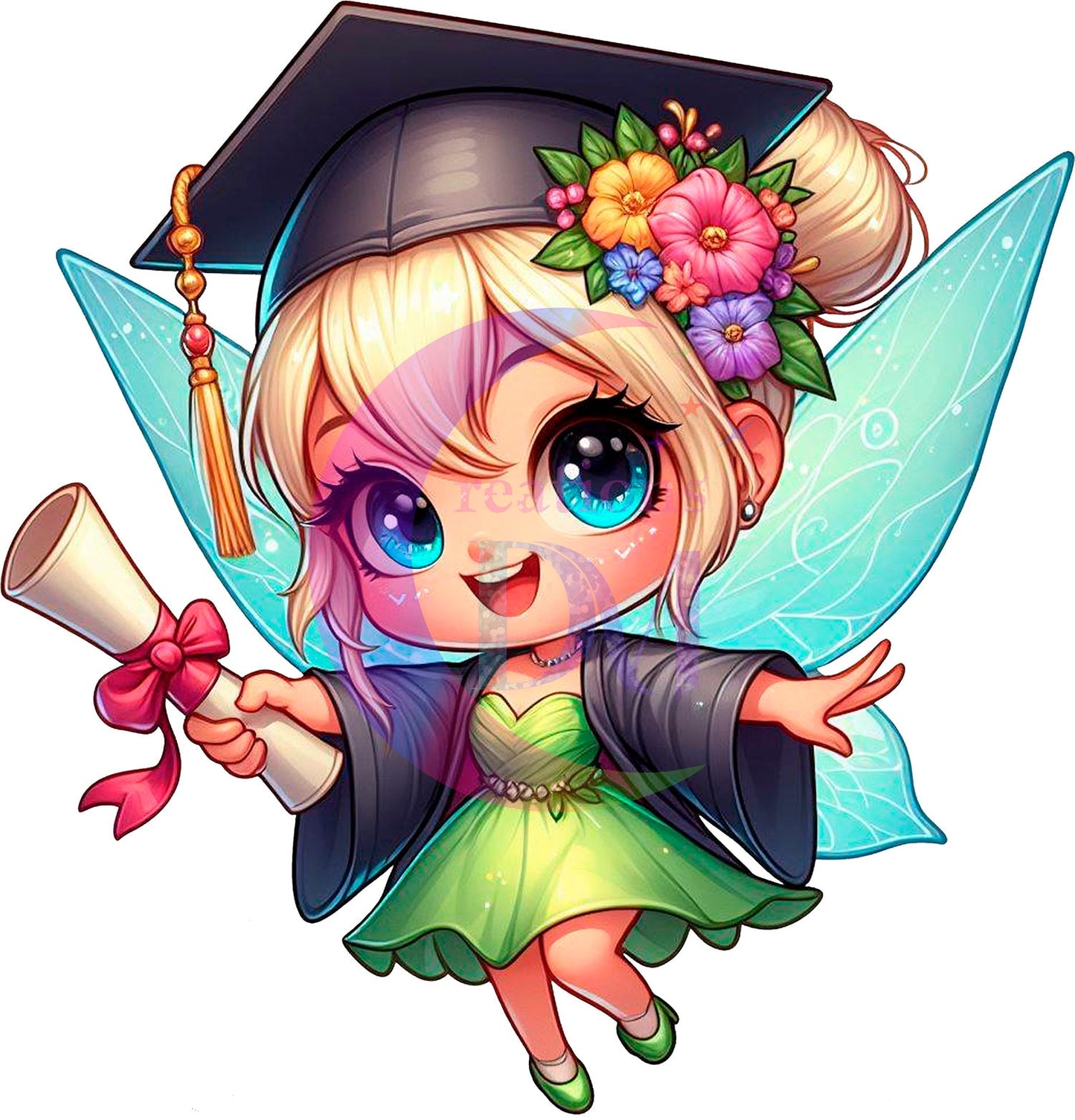 Graduation cartoon - TINKER BELL DTF 01