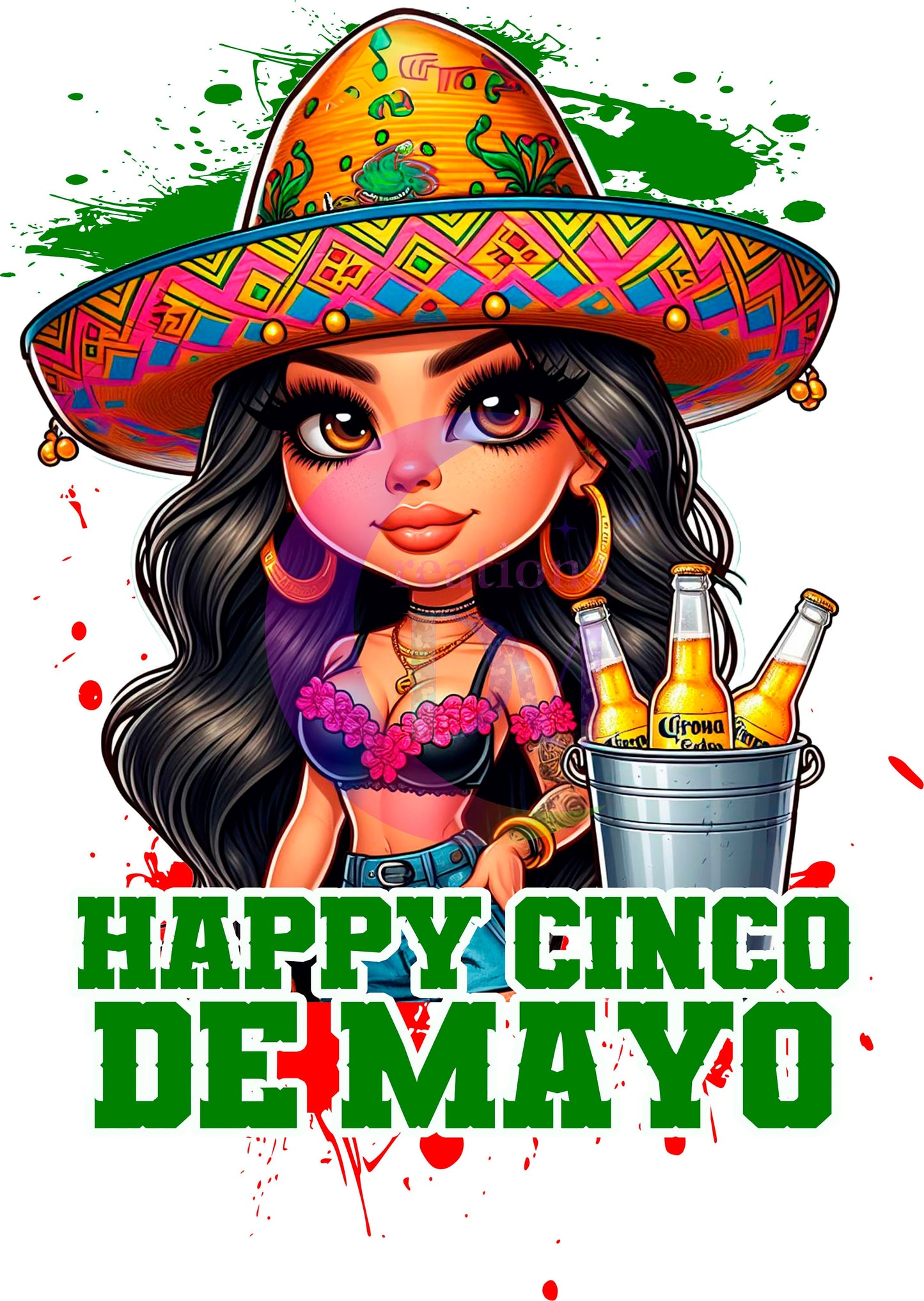 cinco de mayo DTF - cinco de mayo woman with beer bucket