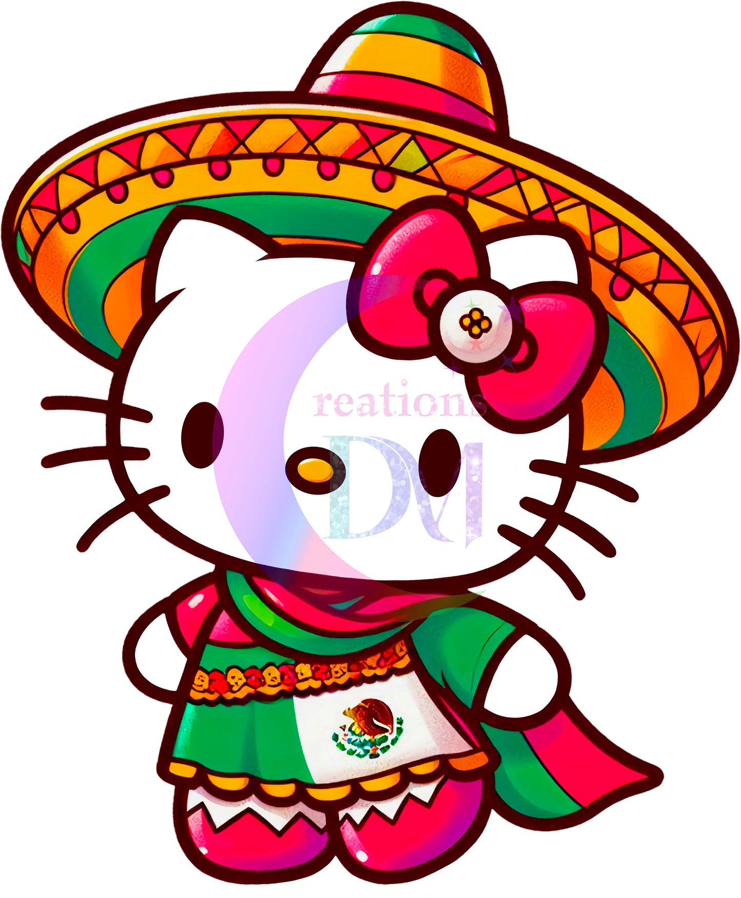 cinco de mayo DTF - cinco de mayo Mexico dress hello kitty