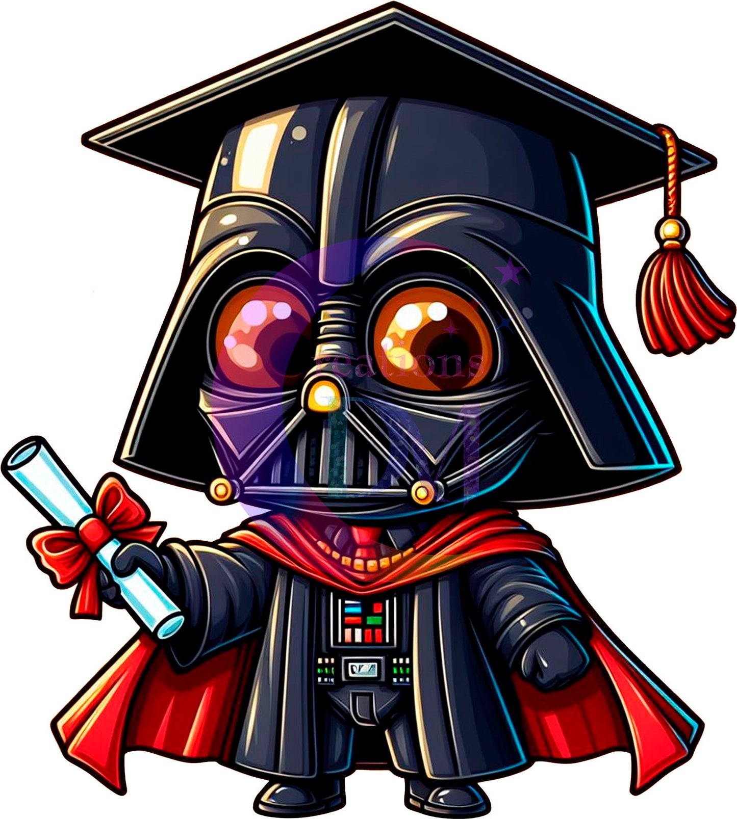 Graduation cartoon Spooky - Darth Vader DTF 01