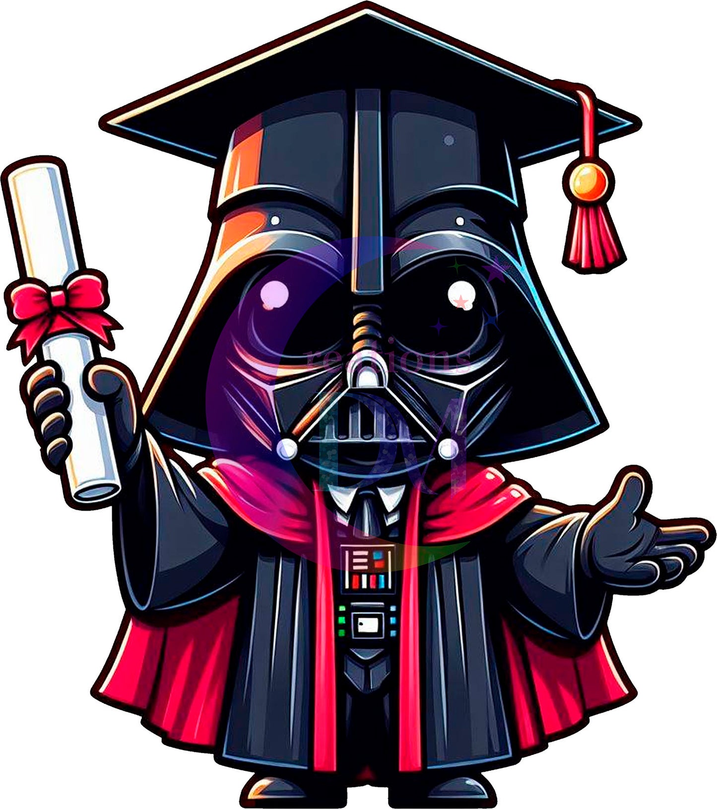 Graduation cartoon Spooky - Darth Vader DTF 02