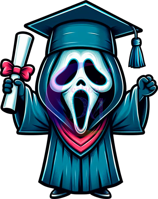 Graduation cartoon Spooky - GHOST FACE DTF 02