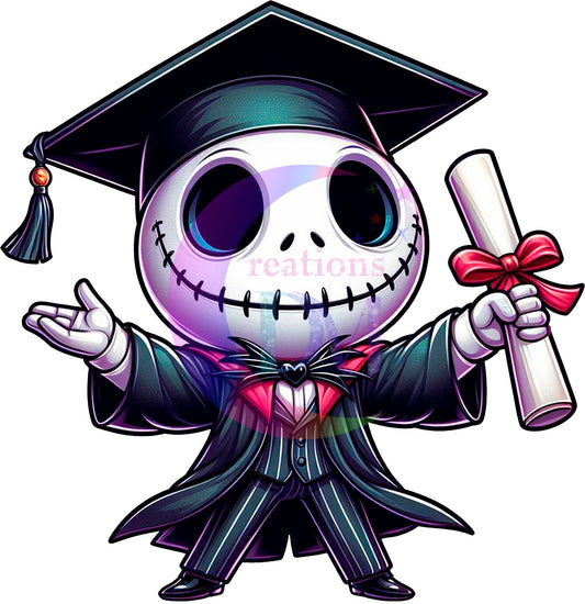Graduation cartoon Spooky - JACK SKELLINGTON DTF 02