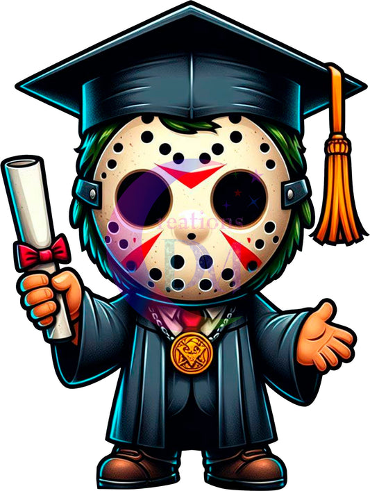 Graduation cartoon Spooky - JASON VOORHEES DTF 03