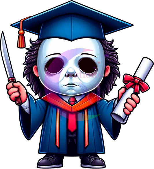 Graduation cartoon Spooky - MICHAEL MYERS DTF 02