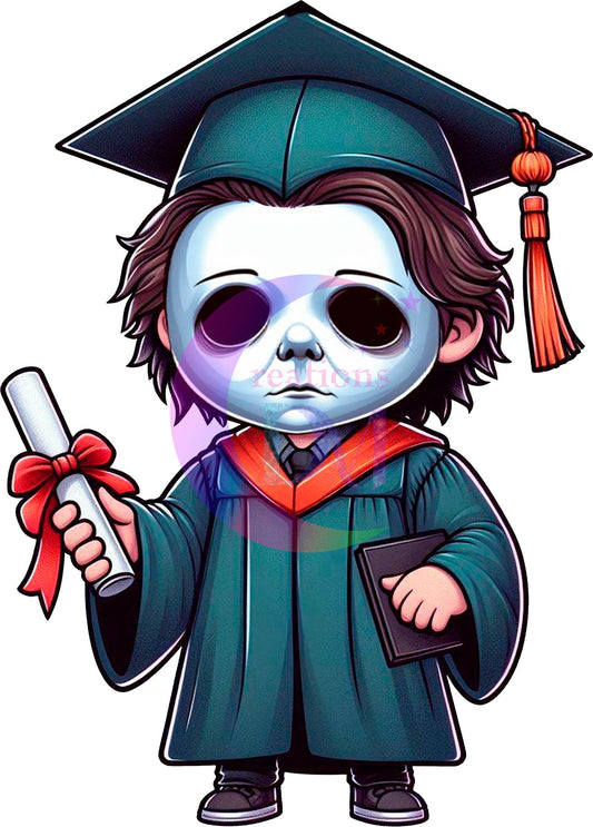 Graduation cartoon Spooky - MICHAEL MYERS DTF 03