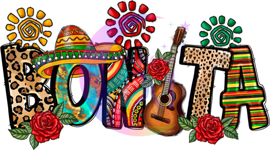 cinco de mayo DTF - bonita cheetah print