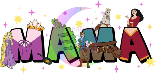 Mother's Day Disney MAMA - letters " tangled " DTF