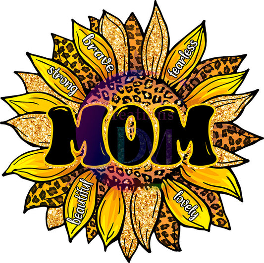 mothers day DTF - mom sunflower