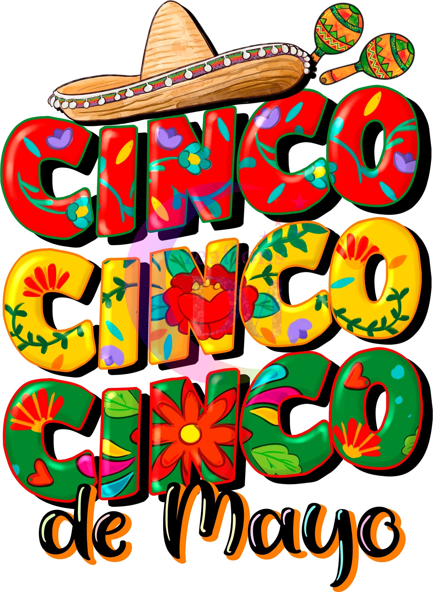 cinco de mayo DTF - cinco de mayo x3 colorful