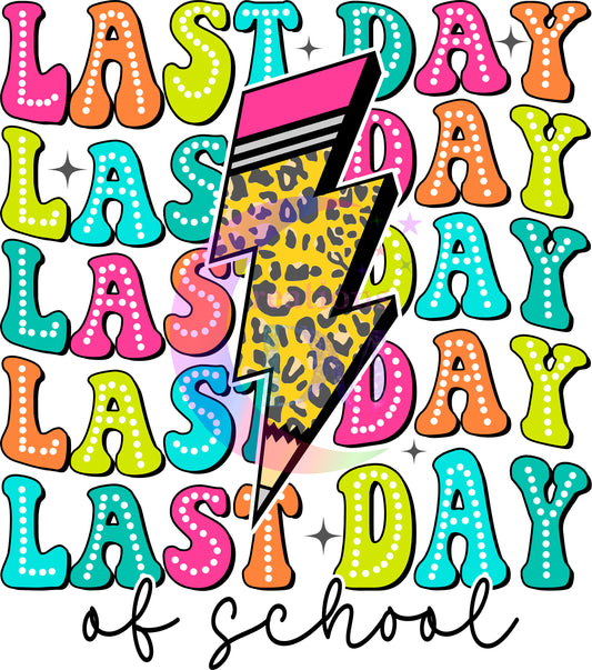 last day of school DTF - last day of school x5 lighting pencil
