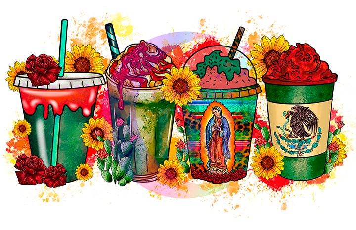 cinco de mayo DTF - lady of guadalupe cups