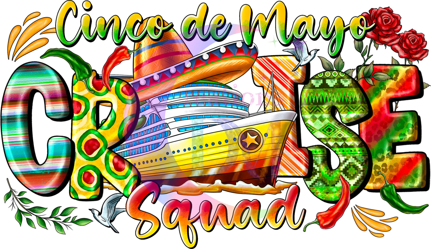cinco de mayo DTF - cinco de mayo cruise ship squad