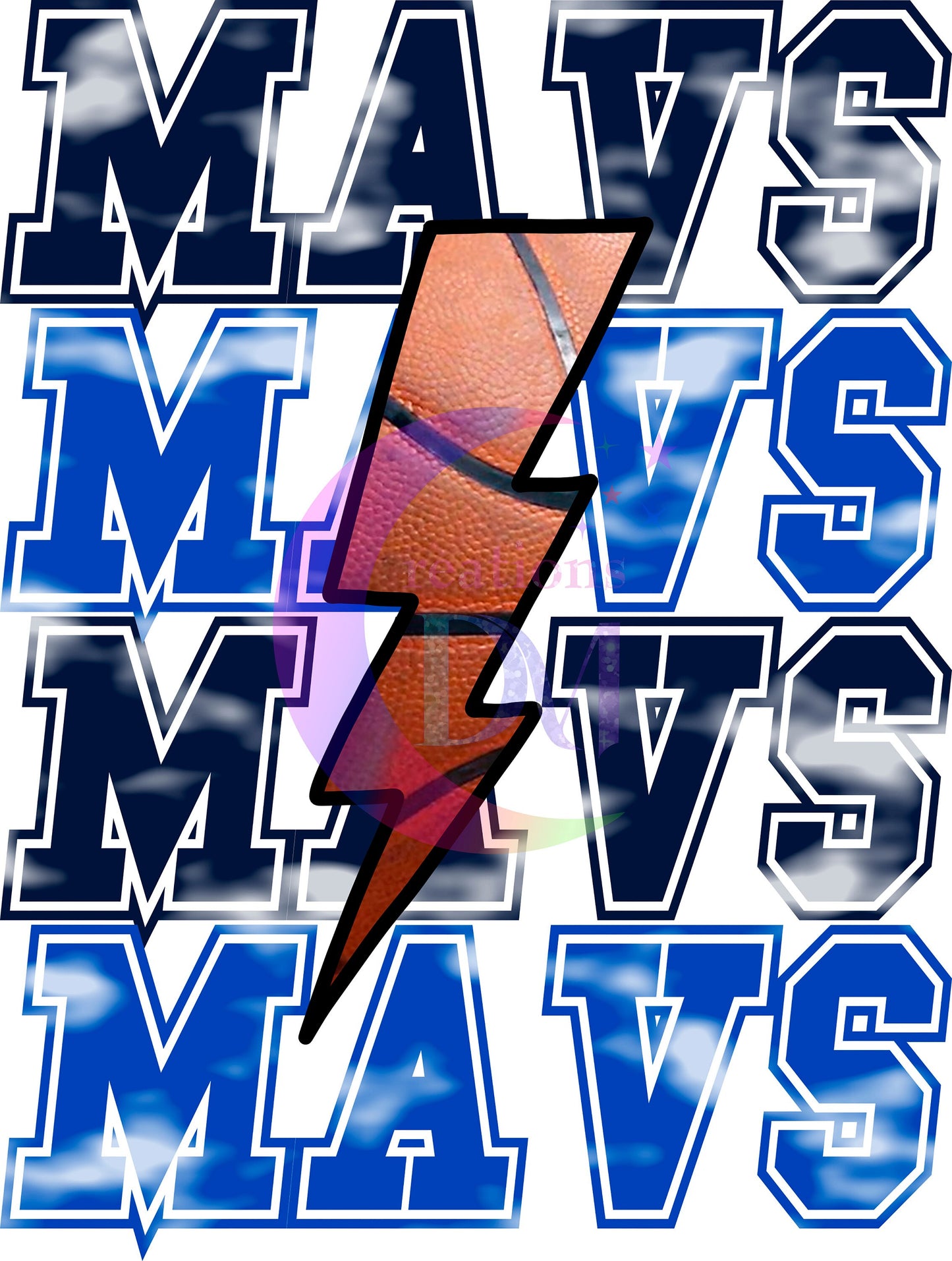 Dallas mavericks DTF - MAVS x4 basketball lightning