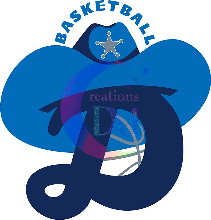 Dallas mavericks DTF - basketball - cowboy hat on top of the letter D
