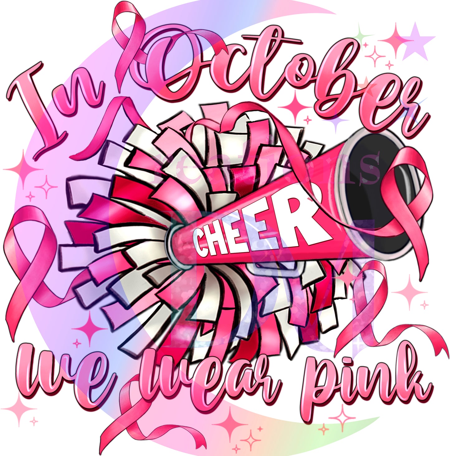 breast cancer awareness month - in oct we wear pink cheer