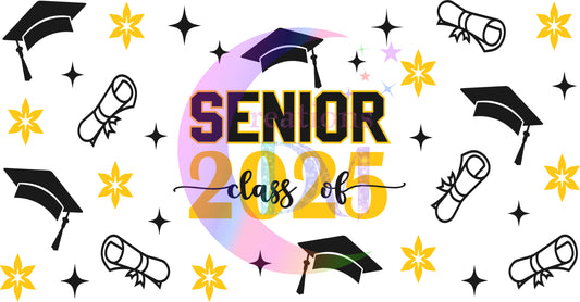 UV DTF - Graduation - senior 2025 gold and black