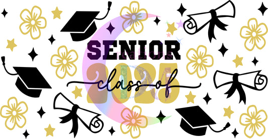 UV DTF - Graduation - graduation senior 2025 flowers uv wrap