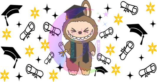 UV DTF - Graduation - labubu brown