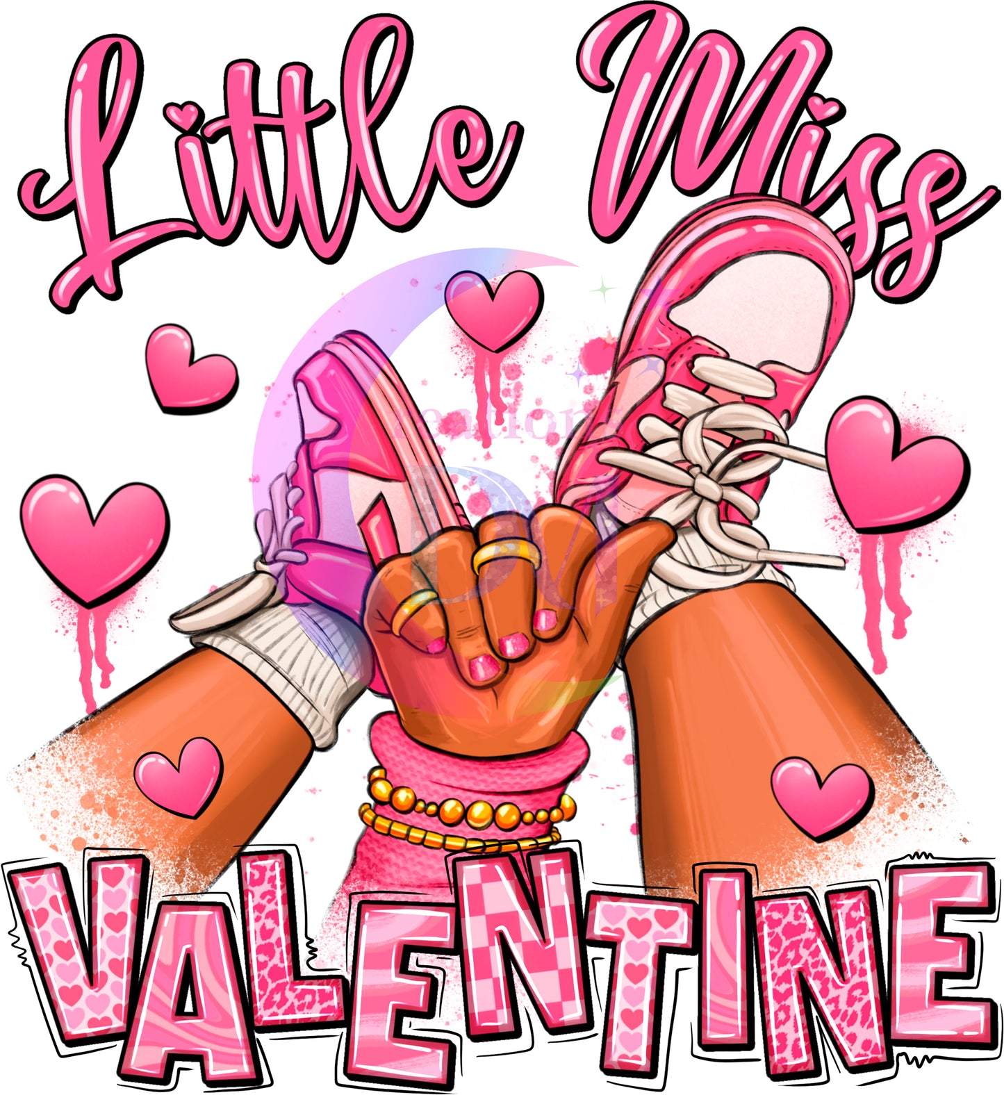 Valentines DTF -little miss VALENTINE sneakers