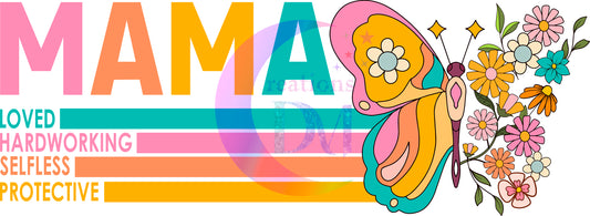 Mother's Day - MAMA butterfly in colors