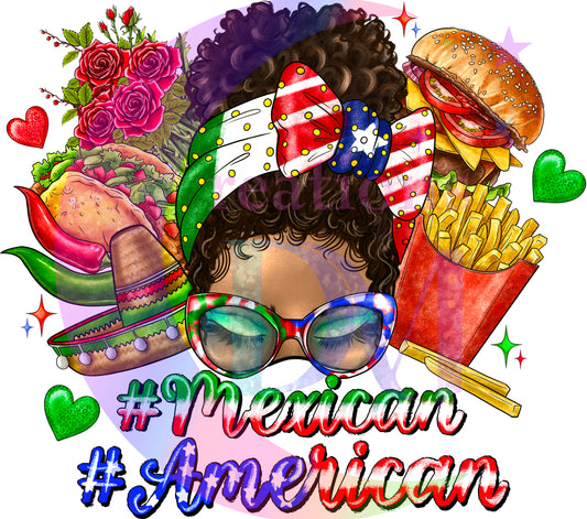 Fourth of July - Mexican , American with food