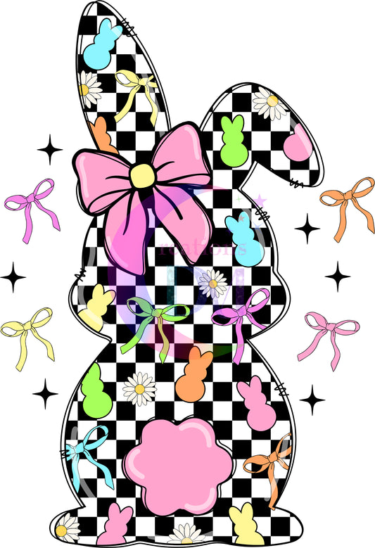Easter - retro checkered bunny